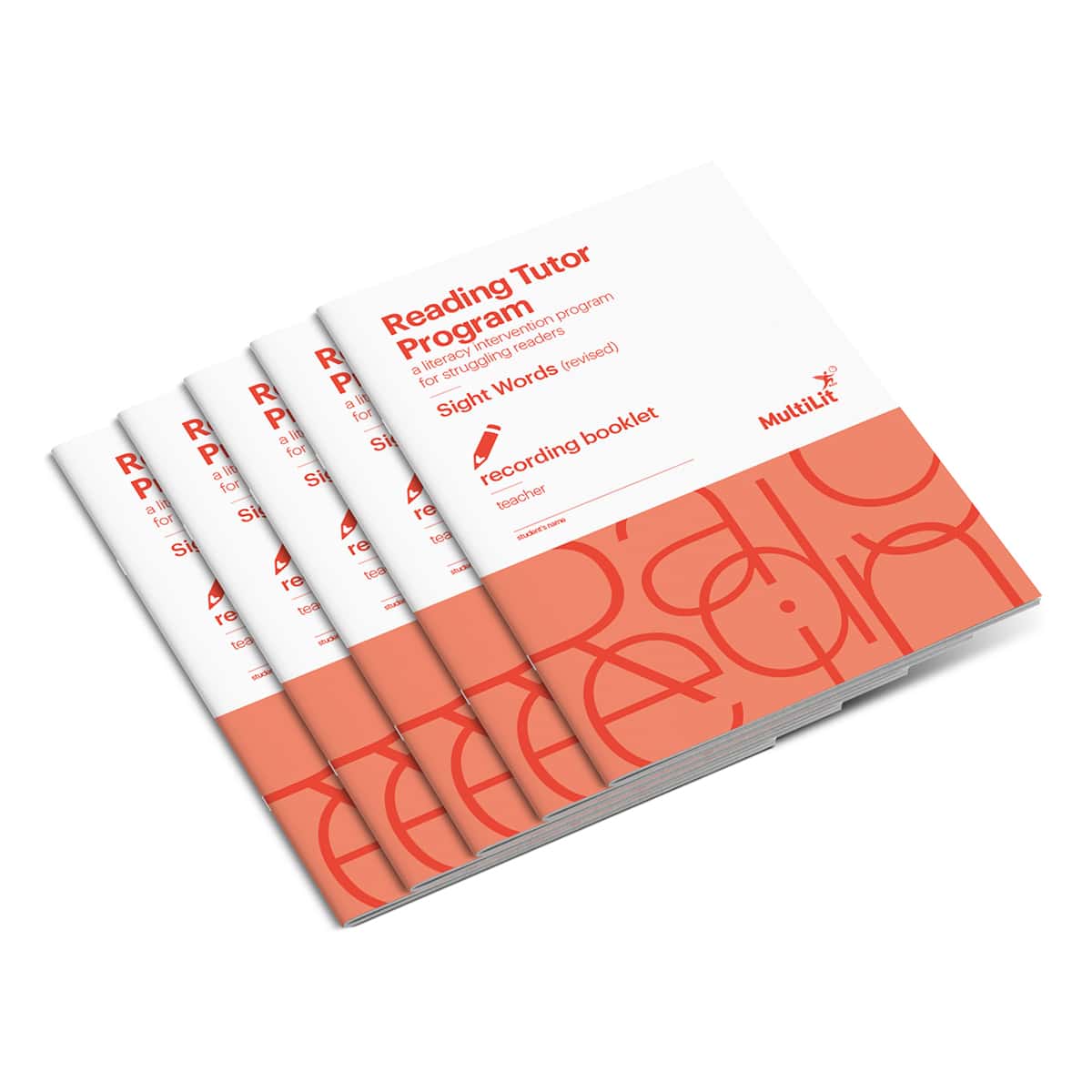 Reading Tutor Program Sight Words Recording Booklets (Pack of 5)