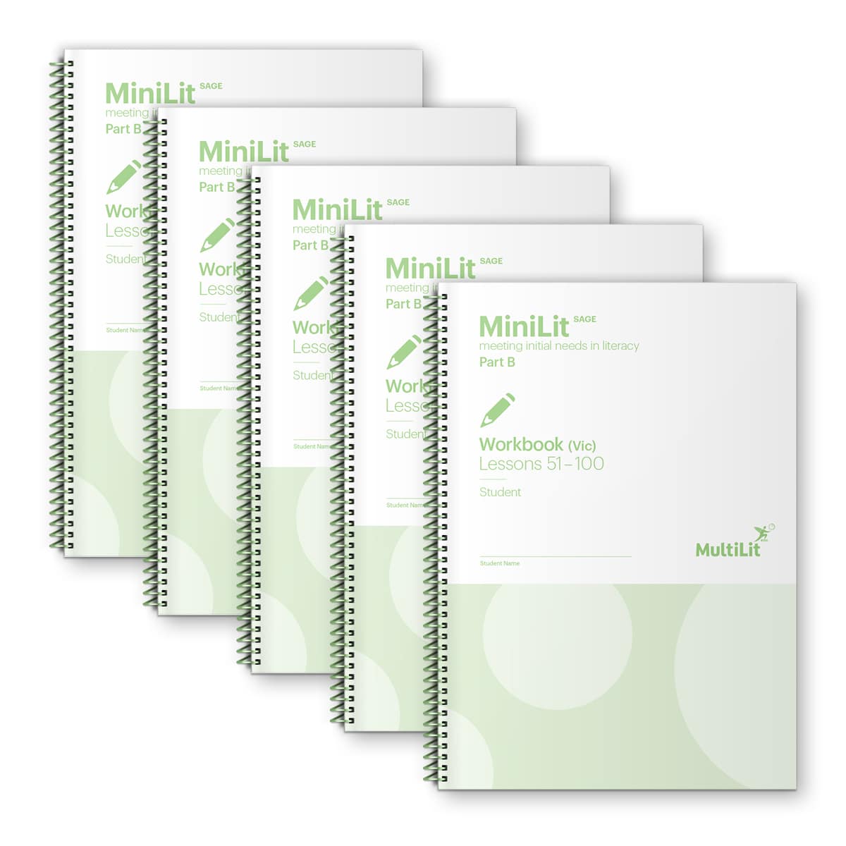 MiniLit Sage Part B Student Workbook Pack (Vic font - 5 copies)
